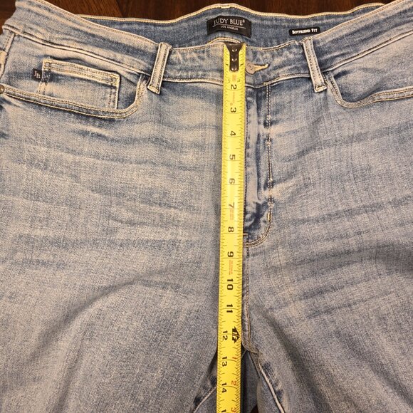 JUDY BLUE LOS ANGLES PLUS SIZE DENIM JEAN BOYFRIEND FIT HIGH RISE STRETCH - Picture 3 of 5